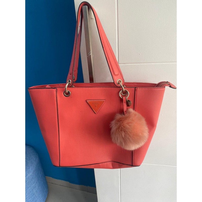 Preloved Tas Guess Orange Ori
