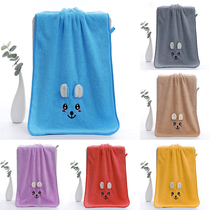 Handuk Microfiber Multifungsi Handuk Kecil Motif Kuping Lucu Ukuran 100cm X 50cm Bahan 100% Polyester H43-A