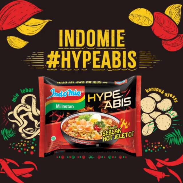 INDOMIE SEBLAK HOT JELETOT HYPEABIS 75G DUS ISI 40 MI INSTAN HALAL