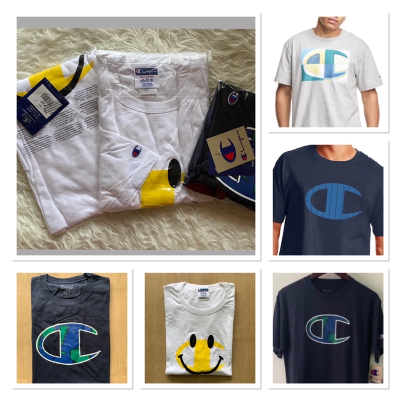 Kaos Pria Champion Original Big Logo, kaos unisex, kaos katun adem, kaos polos