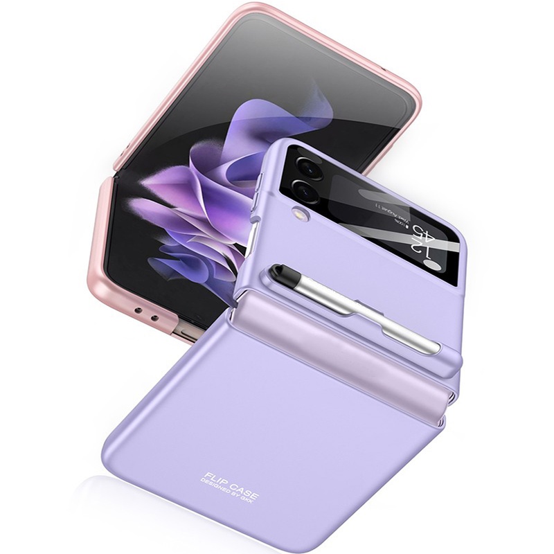 Case Layar Lipat Shockproof Ultra Tipis Dengan Stylus Untuk Samsung Z Flip3