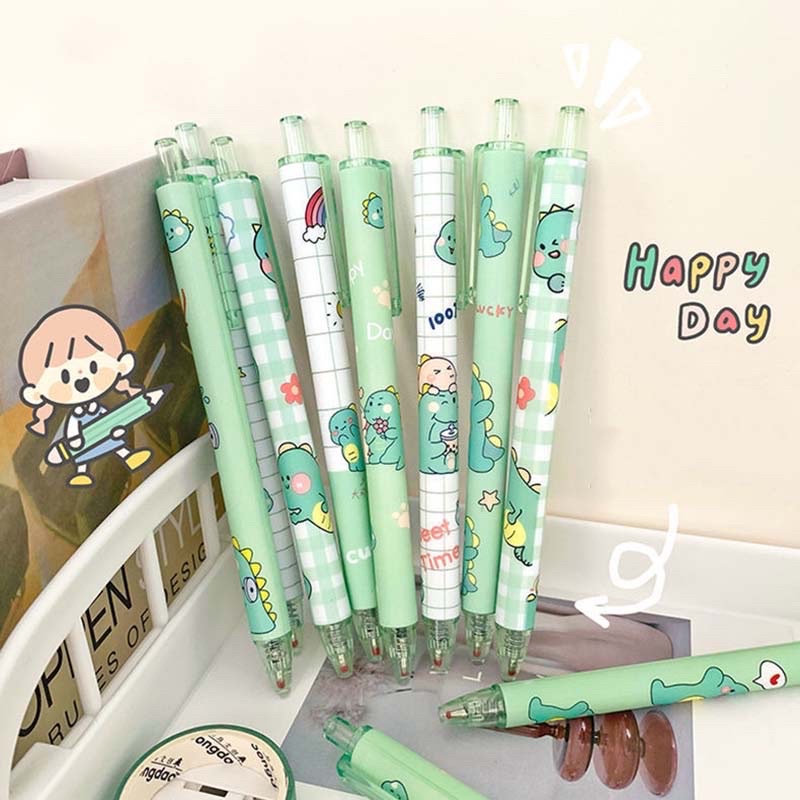 

Pulpen Gel Hitam Mekanik Motif Dino Cute / Cute Aesthetic Korean Style Black Press Gel Pen 0.5mm untuk Sekolah atau Kantor