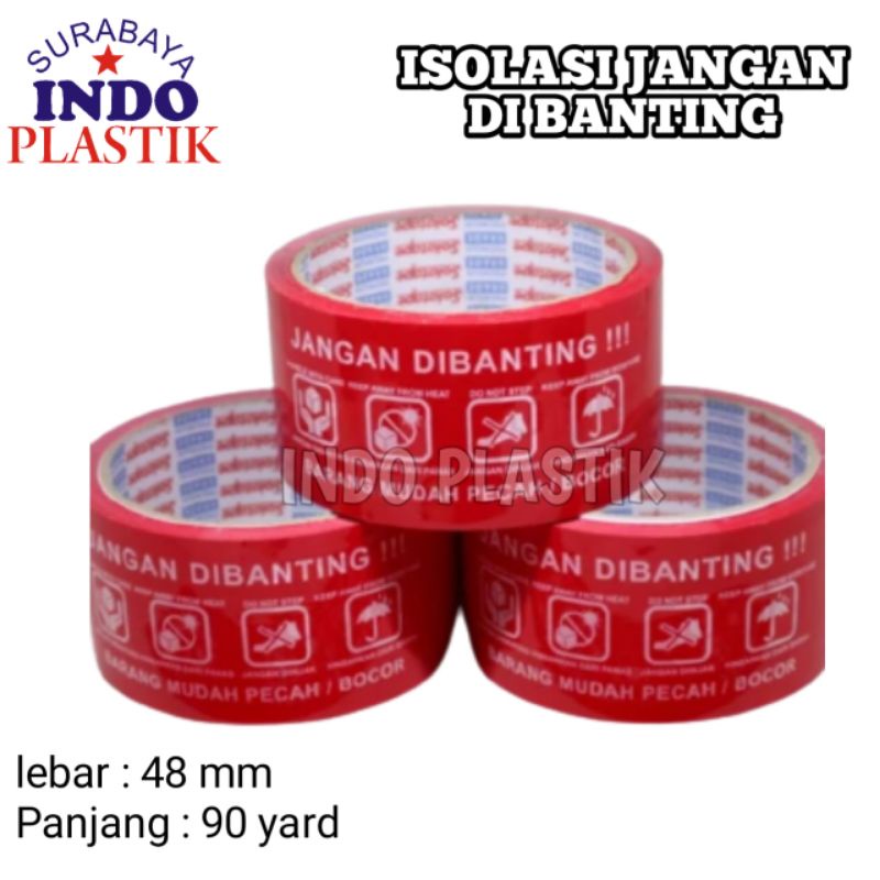 

LAKBAN TERATAI ISOLASI SELOTIP MERAH JANGAN DIBANTING FRAGILE PRINTING