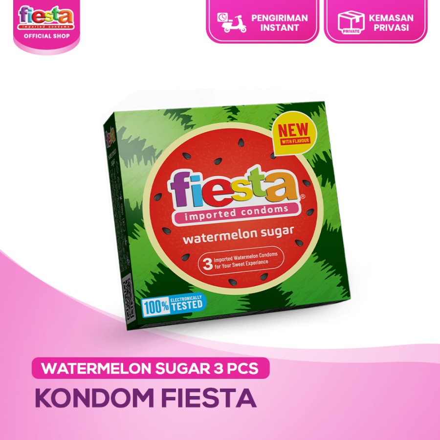 KONDOM FIESTA WATERMELON. Kondom Rasa Semangka