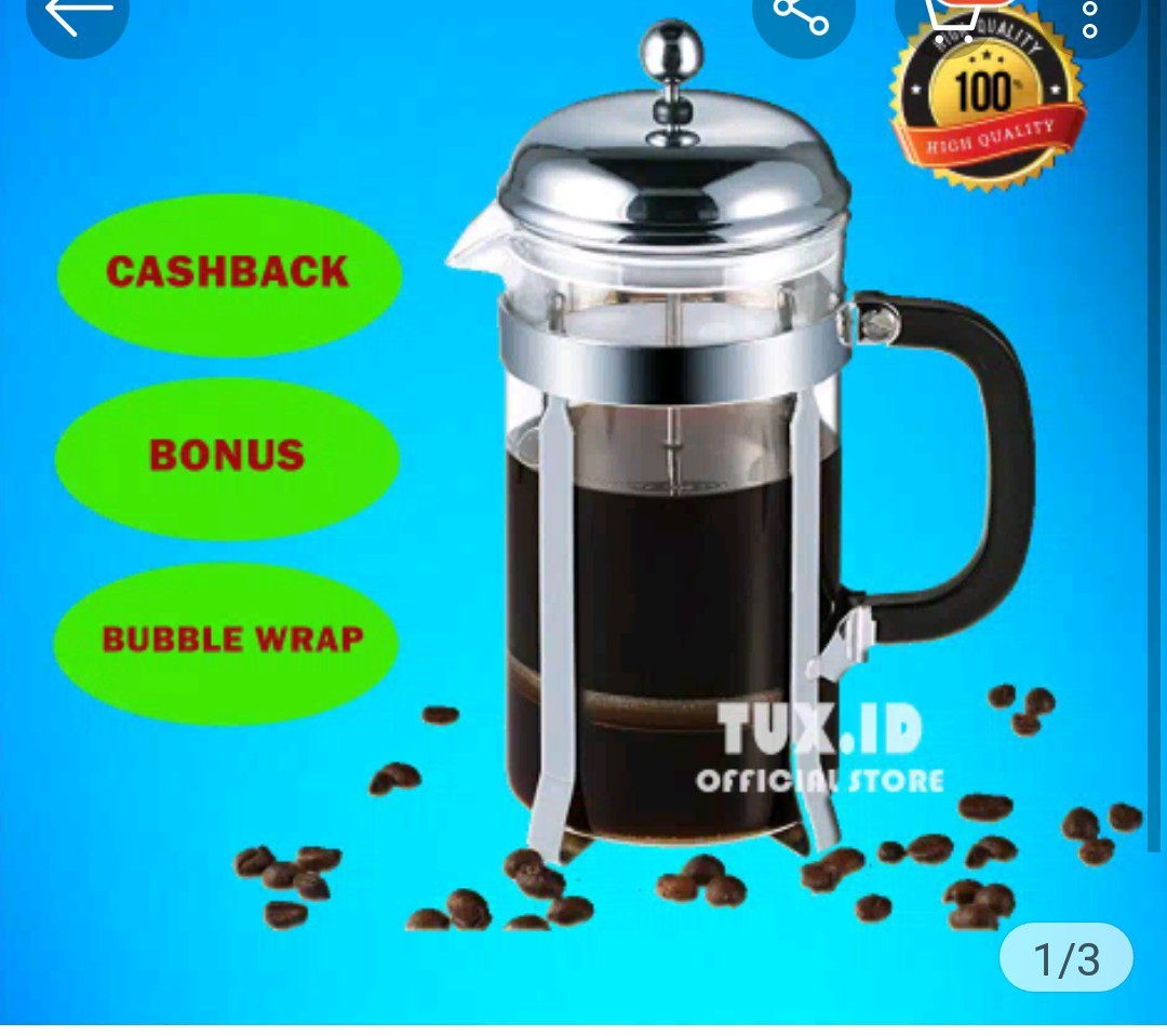 Cofee French Press 350ml Saringan Kopi Cold Brew Alat Kopi Manual (peralatan Kopi French Press)