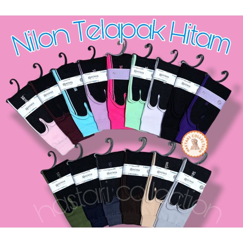 TERLARIS KAOS KAKI JEMPOL NILON POLOS TELAPAK KAKI HITAM