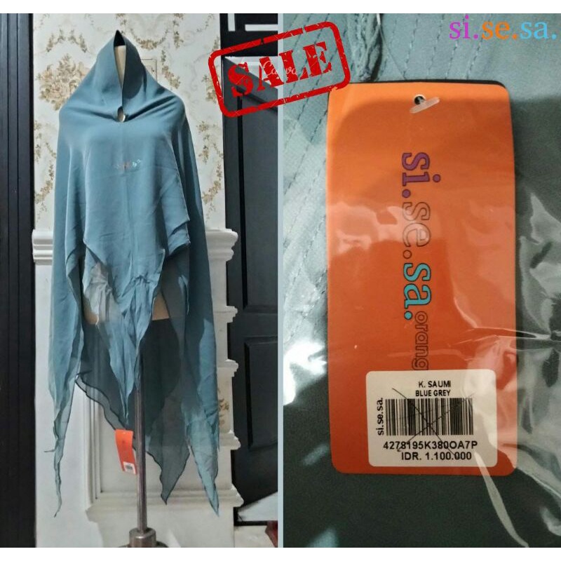 SISESA SAUM BLUE GREY/KHIMAR/HIJAB SISESA/SALE/ORI