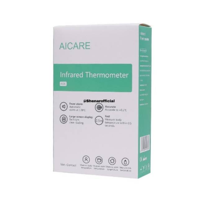 SHENAR THERMOMETER INFRARED BODY AICARE / THERMOMETER GUN / TERMOMETER DIGITAL (tanpa menyentuh) Suhu Badan Tubuh (READY), SHENARCORNER168