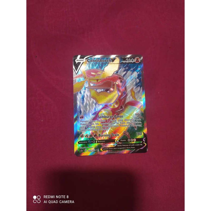 kartu pokemon bahasa indonesia centiskorcj V SR