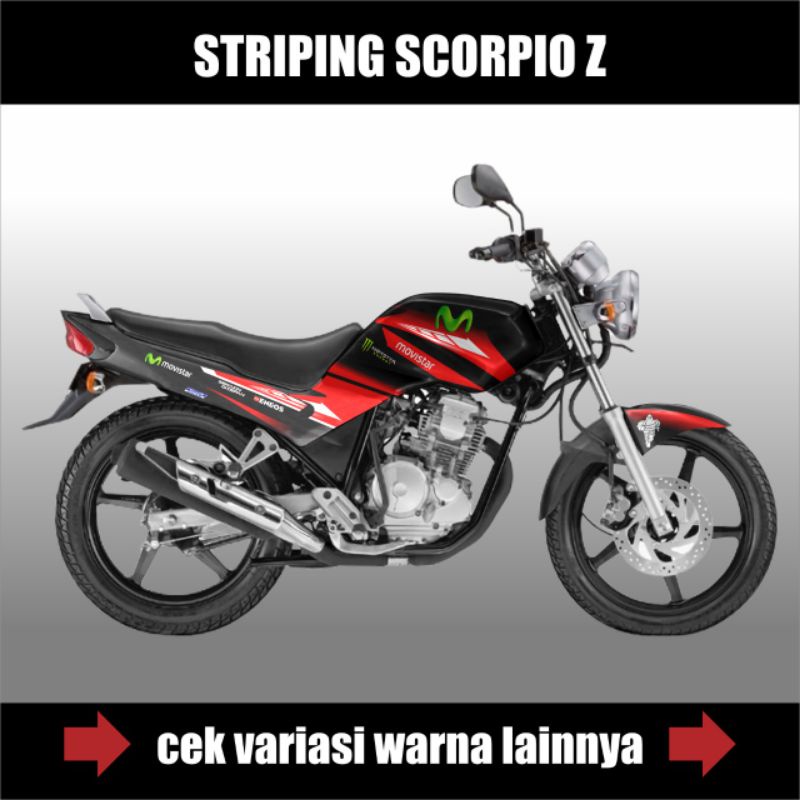 STRIPING MOTOR SCORPIO Z 2008 / DECAL STIKER YAMAHA SCORPIO Z / STRIPING STIKER LIST VARIASI SCORPIO