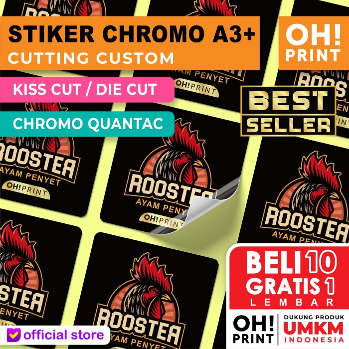 

PEREKAT-PENGIKAT- CETAK STIKER LABEL CHROMO A3+ CUT / CETAK LABEL KEMASAN MAKANAN -PENGIKAT-PEREKAT.