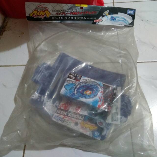 paket set arena stadium BB-10 dan beyblade pegasis 105rf ori takara Tomy