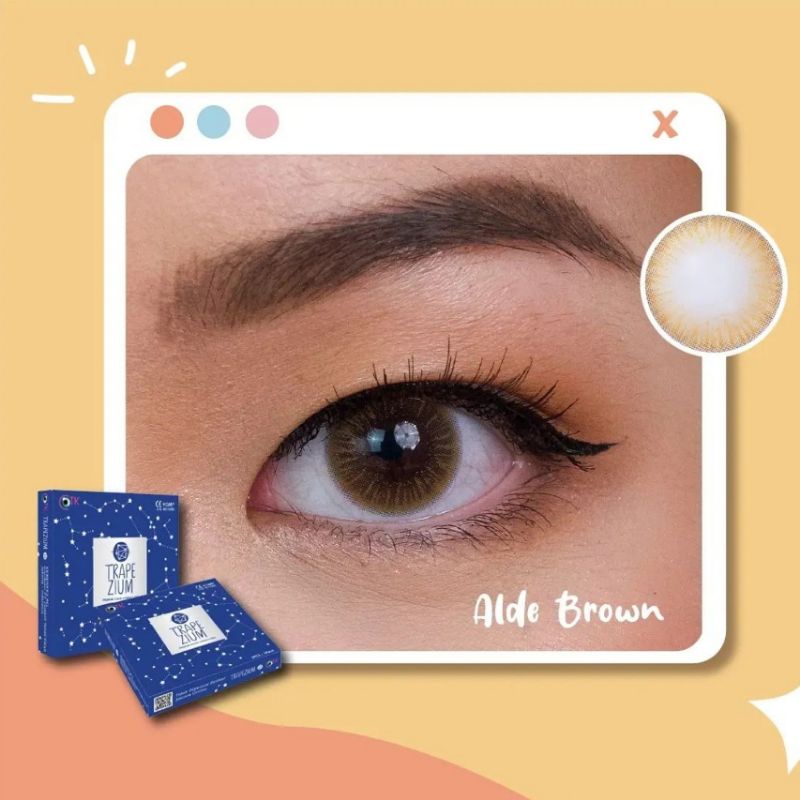 Softlens TRAPEZIUM 14.5 MM ALDE BROWN MINUS -0.50 S.D -6.00 by CTK