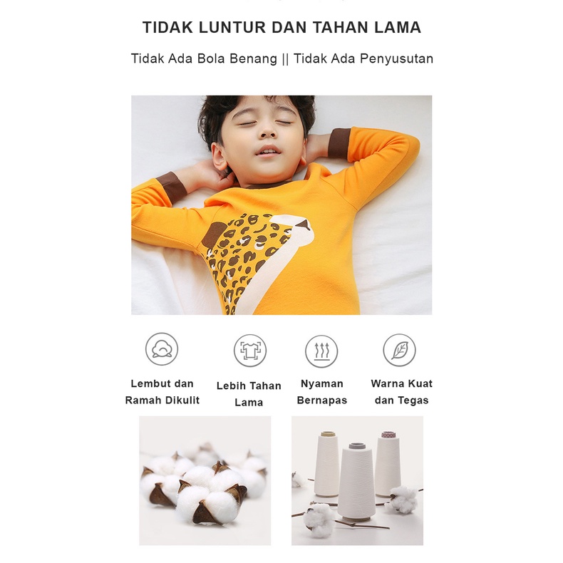 Baju Anak Laki-Laki Baju Setelan Celana Panjang Superhero Batman Ironman Roar Motion Robot Tobot Baju Tidur Musim Dingin Bahan 95% Katun Halus Lembut Tebal HYTS