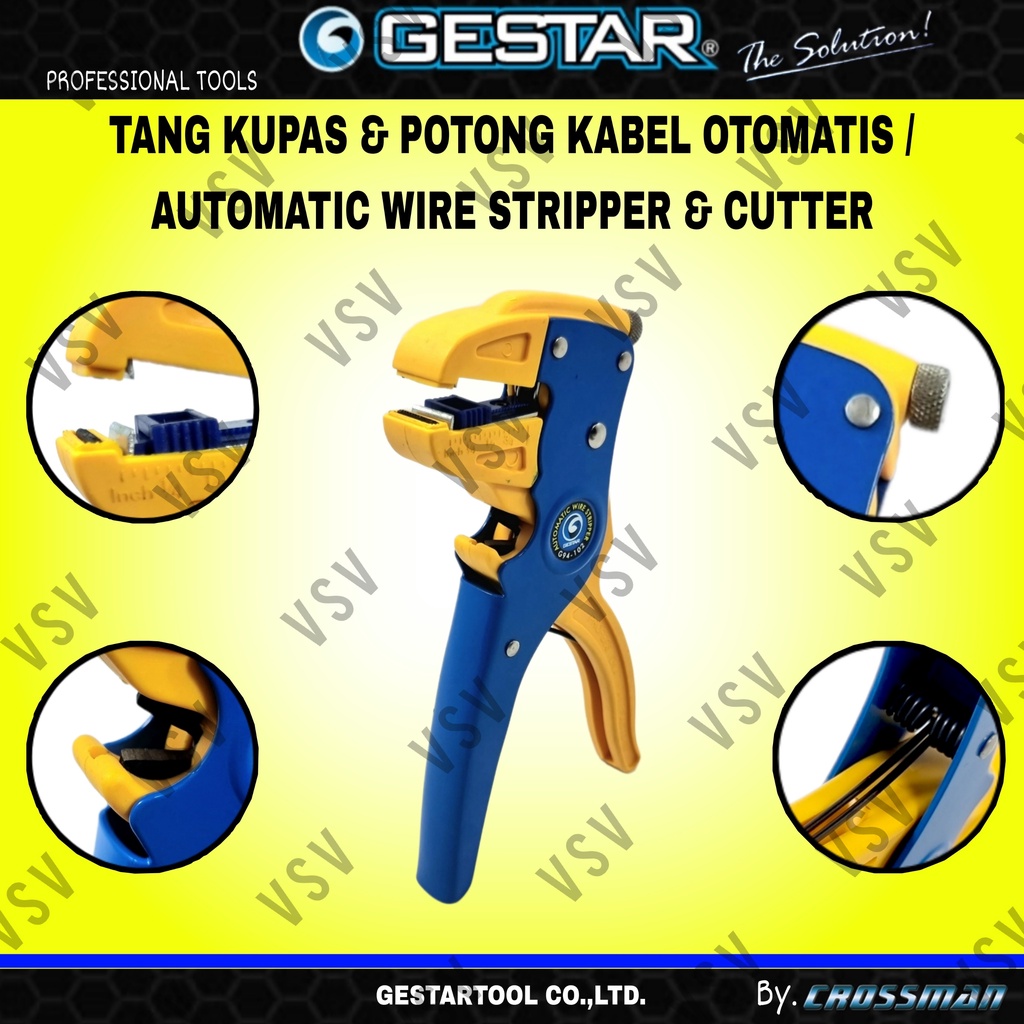 GESTAR Tang Kupas Kabel otomatis Potong Kabel Automatic Wire Stripper Cutting