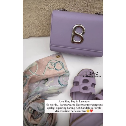 Button Scarves Alva Bag LILAC