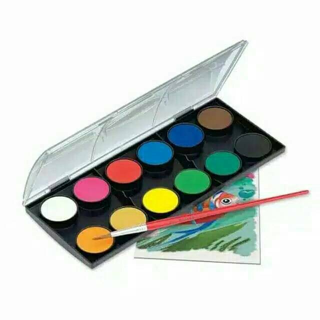 

Cat Air Palet Paint Cakes Faber castell 12 Warna