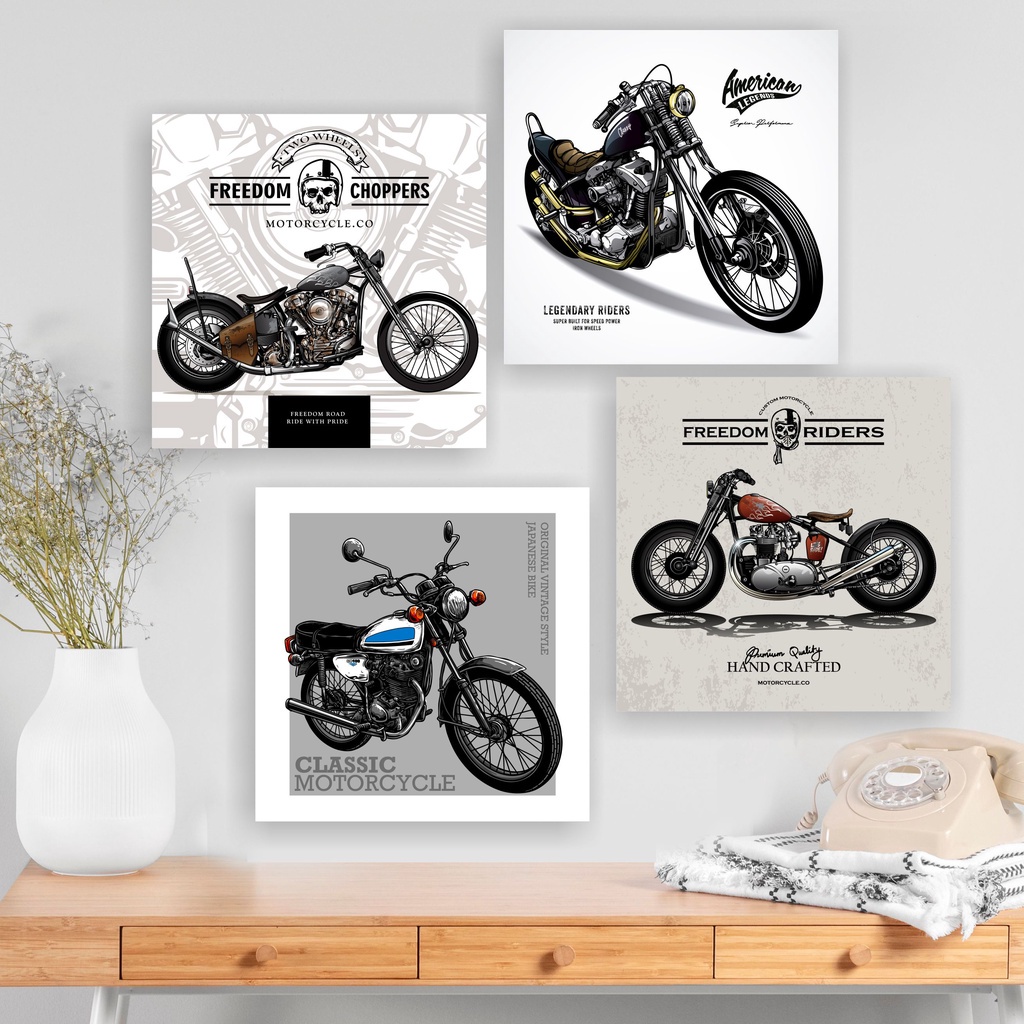 HIASAN DINDING VESPA KAMAR TIDUR COWOK PRIA POSTER KAYU DEKORASI KAMAR COWOK