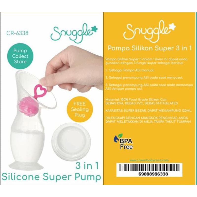 SNUGGLE Silicone Breast Pump CROWN Silikon BreastPump