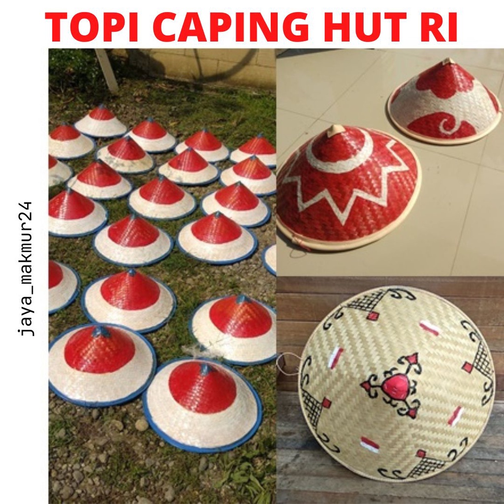 Jual Topi Caping Hut Ri Topi Caping Merah Putih Shopee Indonesia