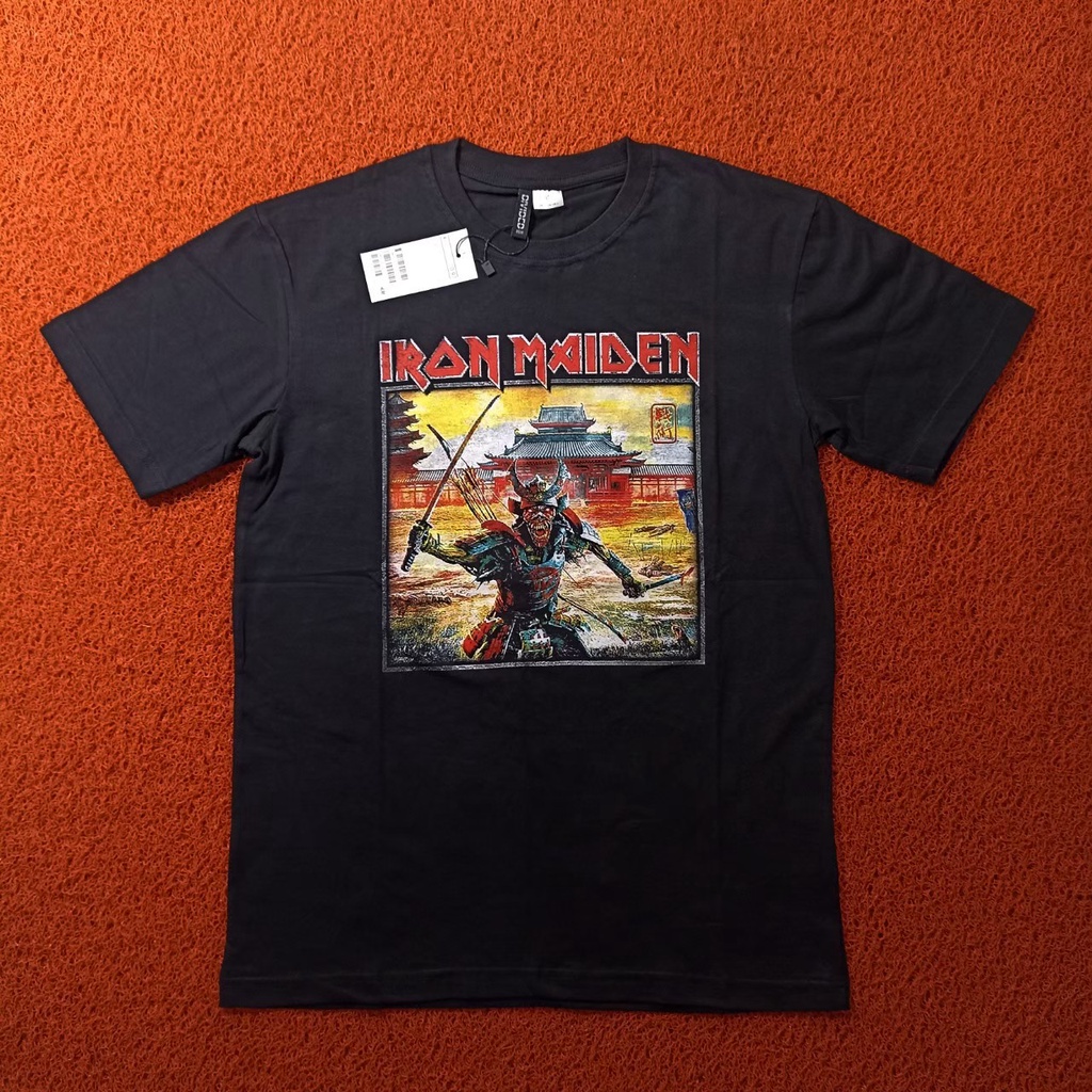 Baju kaos iron maiden premium hnm / baju distro pria wanita basis music