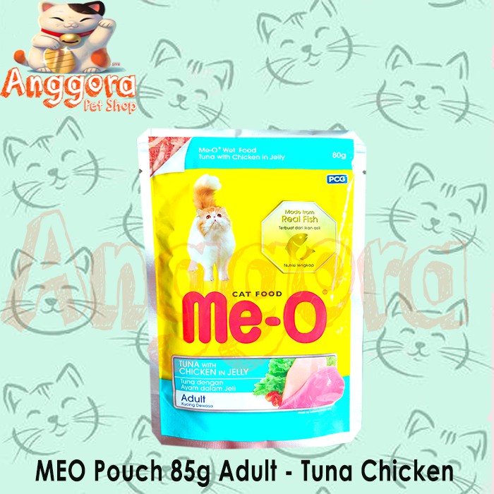 Makanan Kucing basah MEO pouch 80g Adult &amp; Kitten All Varian