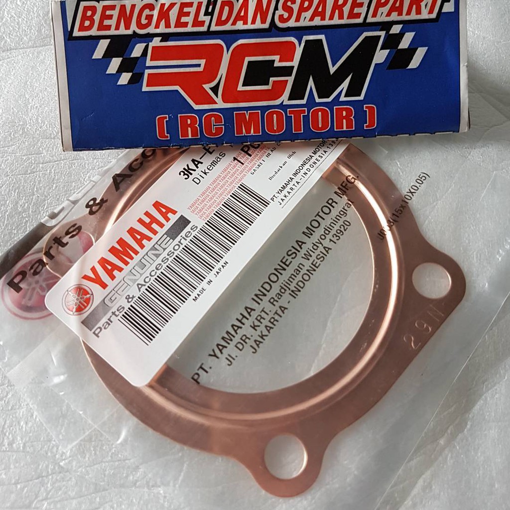 GASKET PERPAK PAKING CYLINDER SILINDER CILINDER HEAD ATAS COP KOP TEMBAGA RXKING RX KING RX-KING ORI ORIGINAL YAMAHA YGP ASLI 3KA-E1181-00