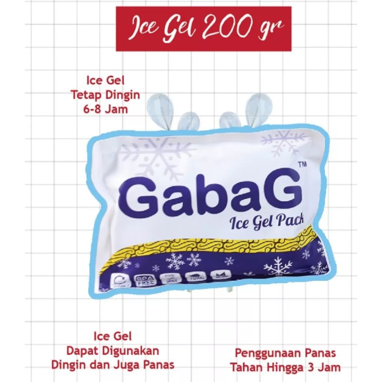 GABAG Ice Gel Pack Untuk Pengganti Es Batu Pendingin Isi 200gr