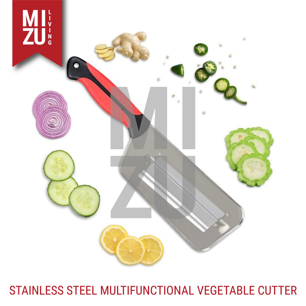 MIZU NIHENTO Pisau Iris Double Blade Slicer Knife Penyisik Ikan Stainless Steel