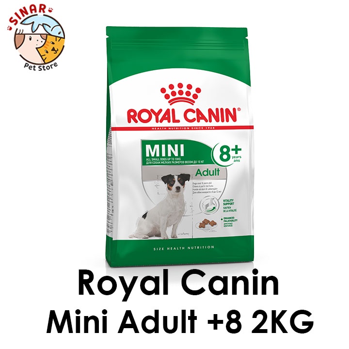 Royal Canin Mini Adult 8+ 2KG 8 Plus Senior Dog Makanan Anjing Tua