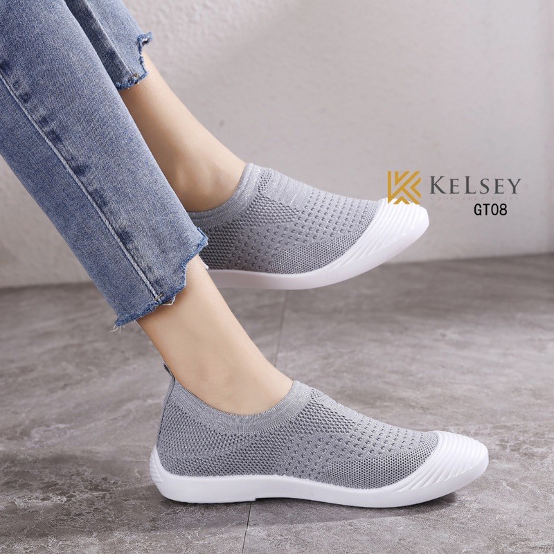 RESTOCK!!  NICOLE SEPATU FLYKNIT FLAT SHOES KELSEY #GT08 SLIP ON WANITA IMPORT