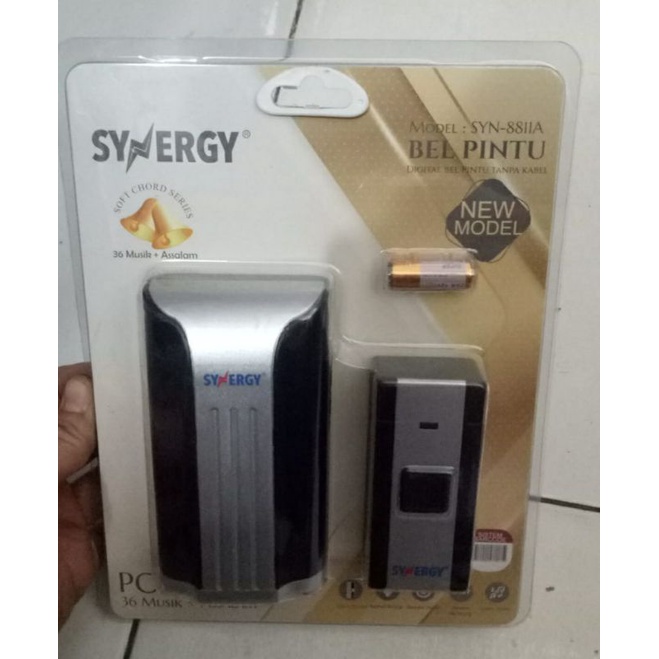 Synergy Bell Remote AC listrik 1 tombol. Bel Rumah wireless SYN 8811A AC