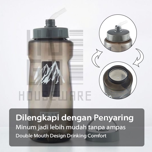 Botol Minum Jumbo 2 Liter - Tempat Air Minum 2000 ml Besar