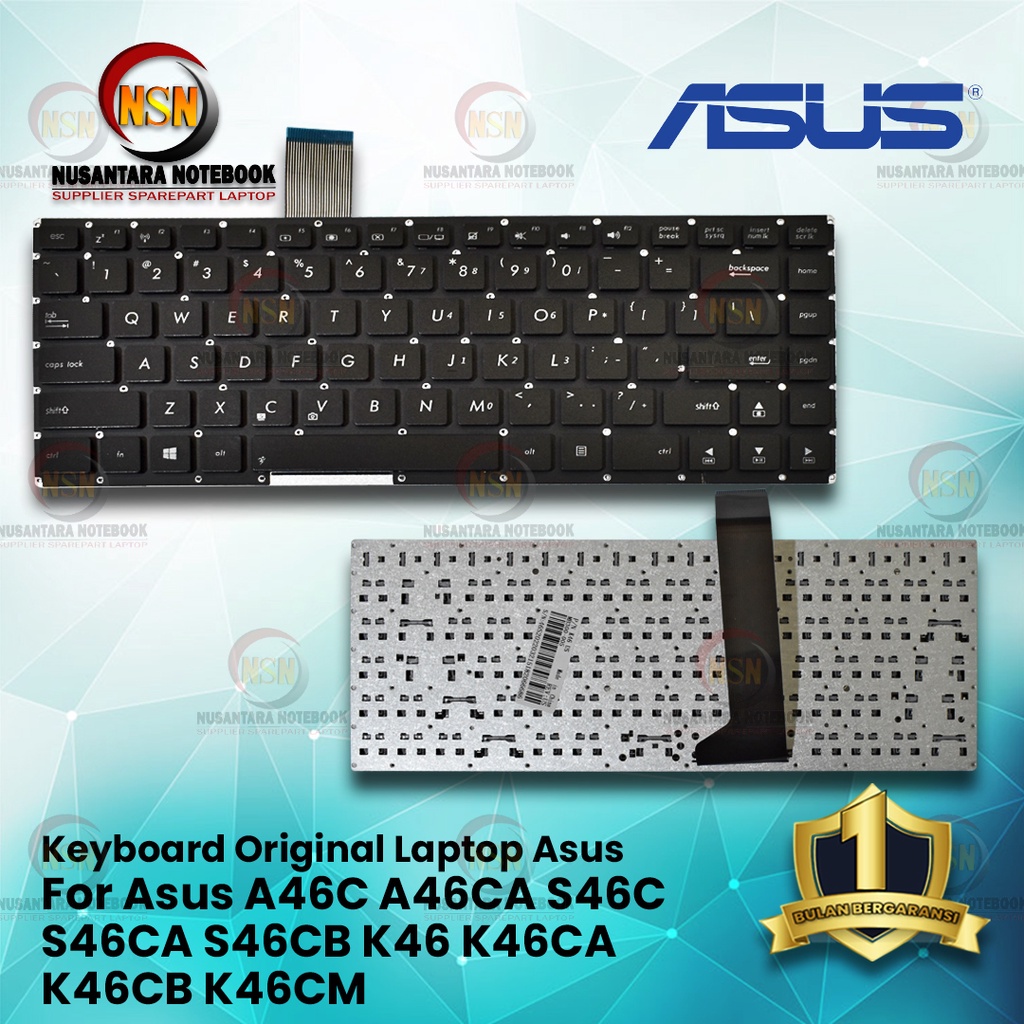 Keyboard Laptop Asus A46C A46CA S46C S46CA S46CB K46 K46CA K46CB K46CM