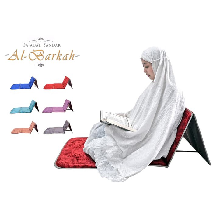 Sajadah Sandar Al Barkah- Sajadah Sandar Duduk-Sajadah duduk lipat - Merah