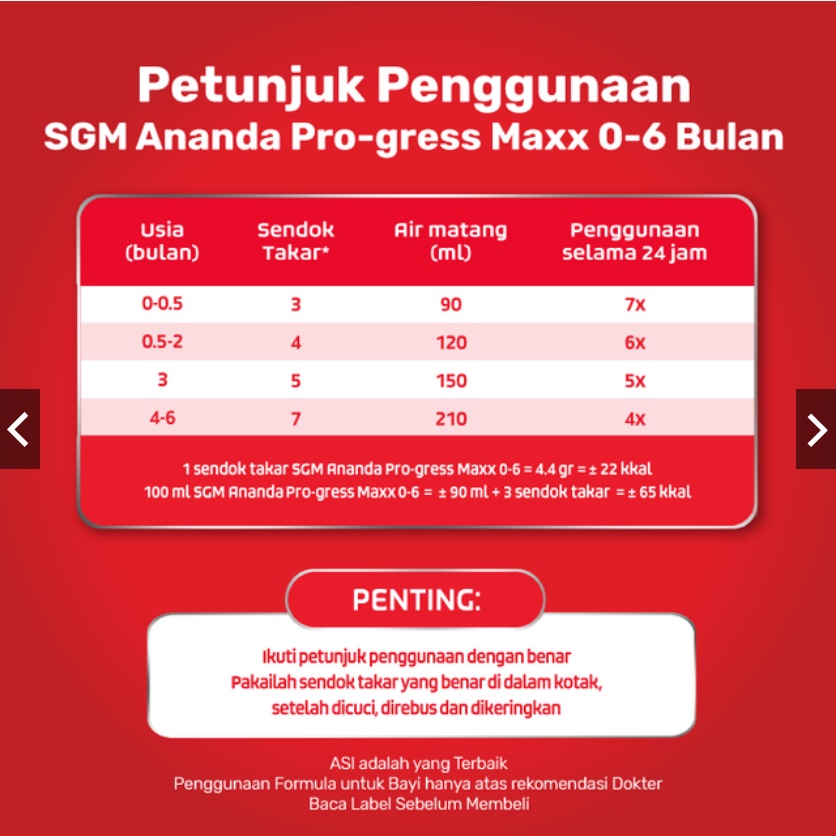 SGM Ananda 1 2 Susu Formula Bayi Bubuk 1000 gr