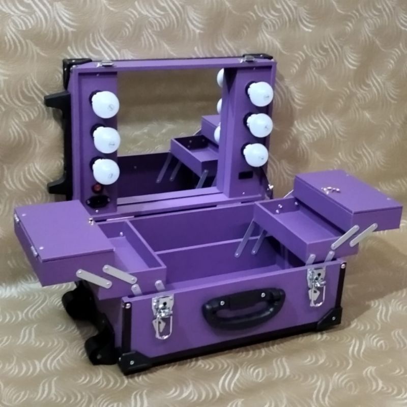 TERMURAH Bok/Bok Makeup/Koper/Koper Makeup/Beautycase 6 Lampu