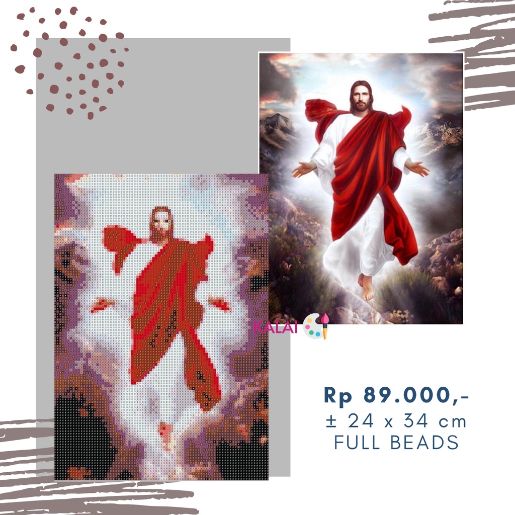 DIY Diamond Painting Jesus Yesus The Last Supper Perjamuan Kudus (Lukisan Berlian)