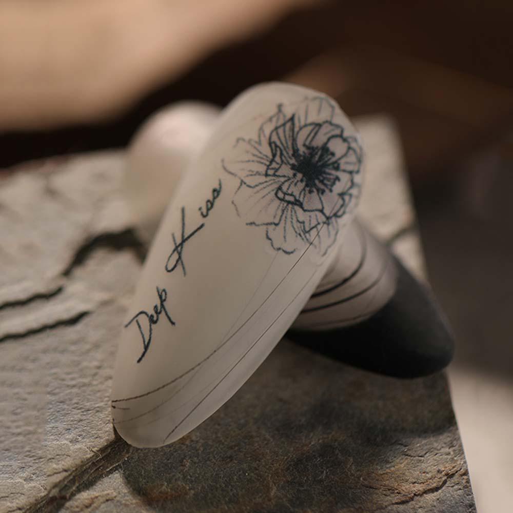 AUGUSTINA Agustin 5D Stiker Kuku Ukiran Jepang Tembus Bunga Pesona Slider Stiker DIY Nail Art Desgin