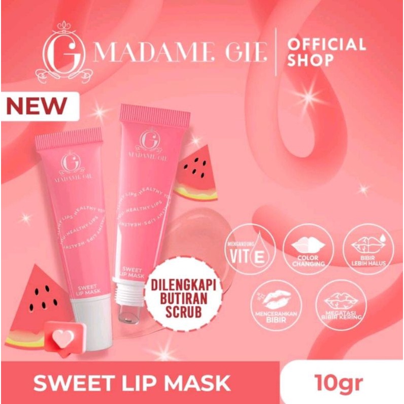 Madame Gie Sweet Lip Mask Masker Scrub bibir - MASKER BIBIR MADAME GIE