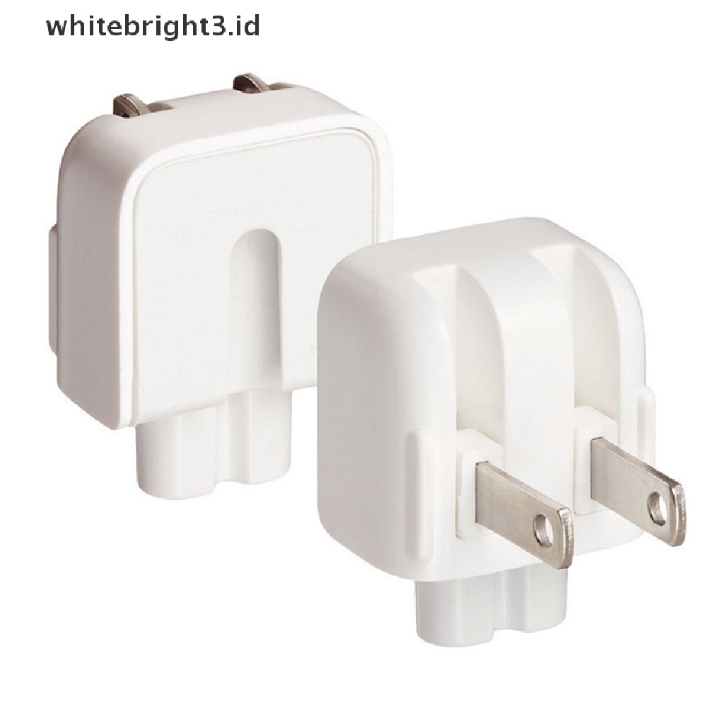 (whitebright3.id) Adapter Charger Power AC US Bentuk Bebek Untuk Apple MacBook Pro Air