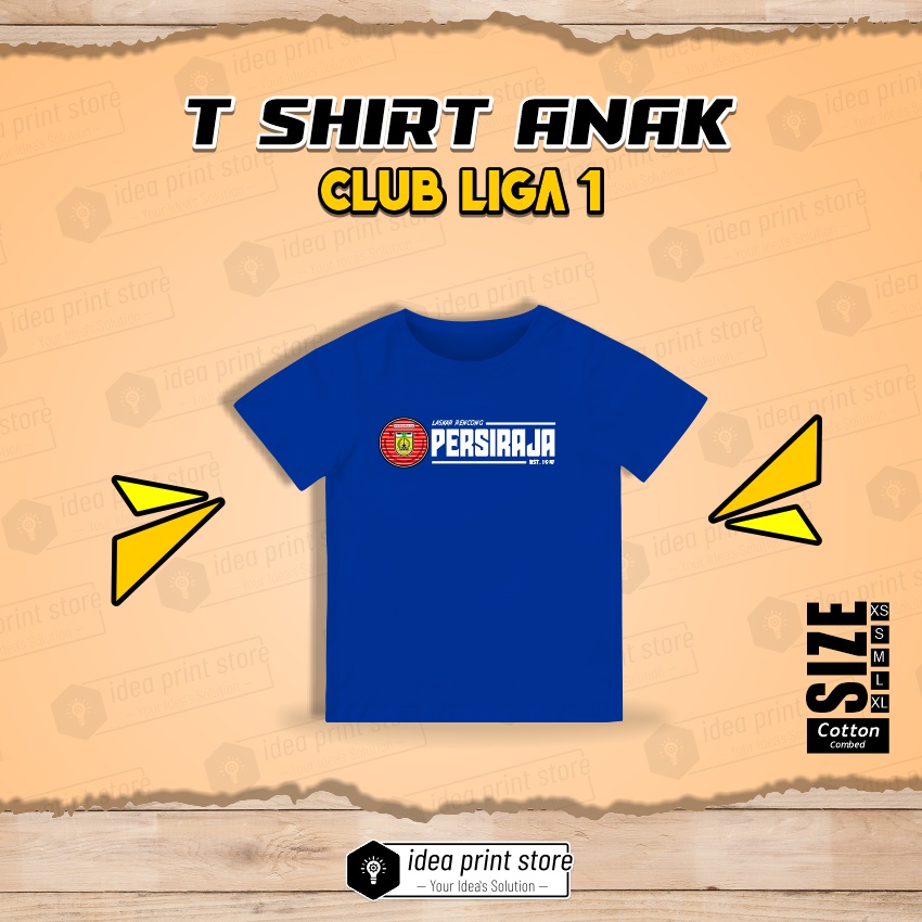 KAOS ANAK PERSIRAJA LIGA 1 BRI BAJU SEPAK BOLA UNISEX TUMBLERZONE