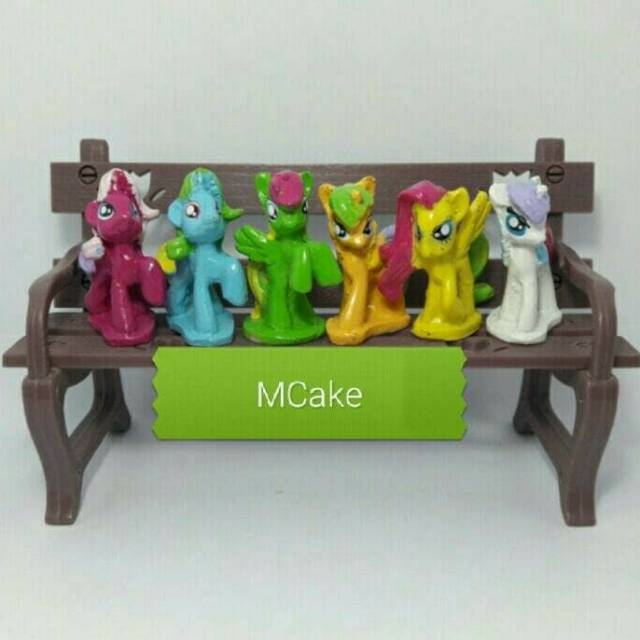 TOPPER KUE HIASAN KUE ULANG TAHUN FIGURE KUDA PONI LITTLE PONY