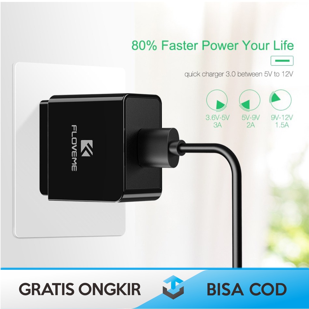 ADAPTOR CHARGER USB FAST CHARGING TAFFWARE QUALCOMM QUICK CHARGE 3.0