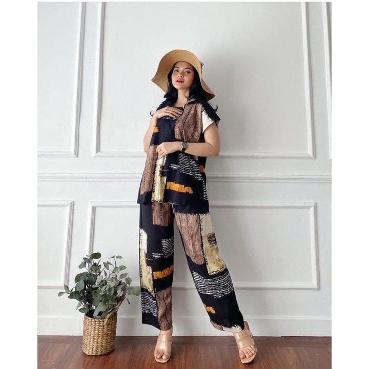 ONE SET SETELAN RAYON PREMIUM DAILY SET WANITA MOTIF TERBARU