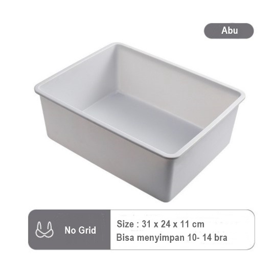 HomiHomi Kotak Penyimpanan Underwear Pakaian Serbaguna Plastik Tempat Kotak Organizer Storage Box - USB010