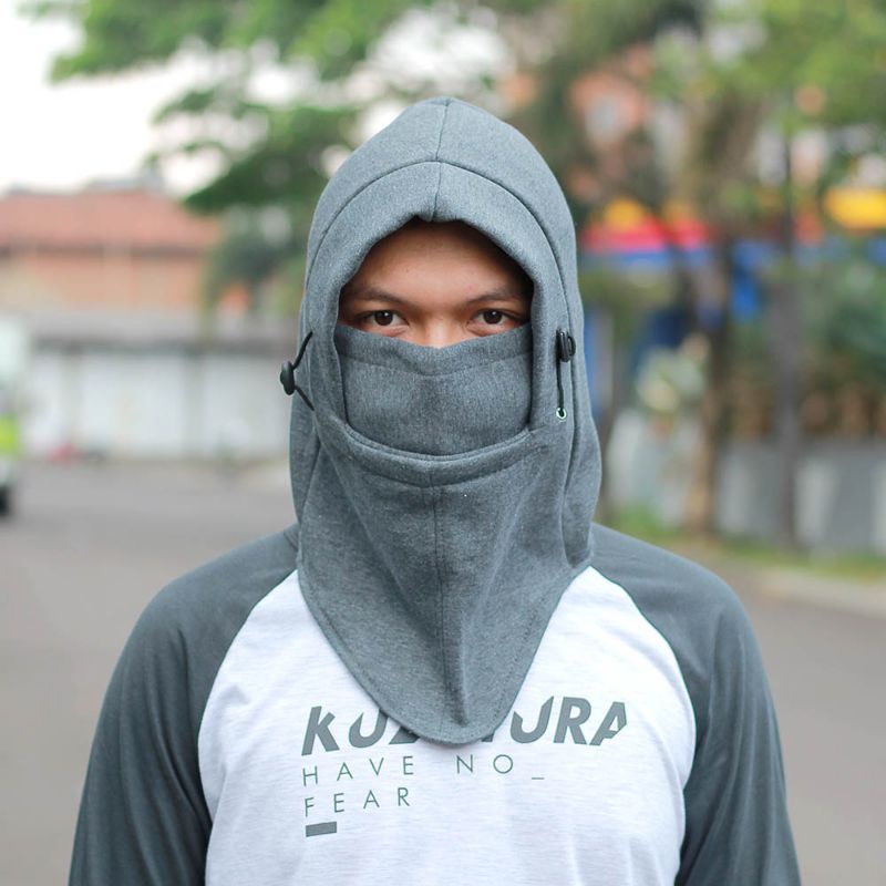 Kupluk Polar Pria Topi Masker Outdoor Multifungsi Tebal Adem Bahan Premium Original