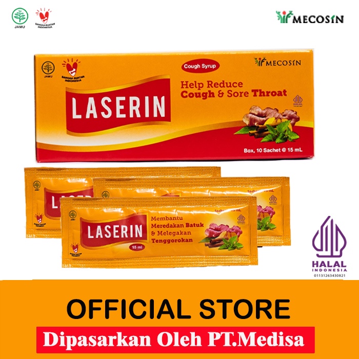 

LASERIN Sachet | Sirup Obat Batuk Herbal | Isi 10 Sachet @15ml