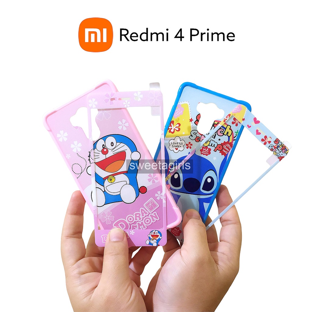 Casing Lucu Xiaomi Redmi 4 Prime AntiCrack dengan Antigores -  Karakter - sweetacase.id - Bisa Bayar Ditempat / COD / Casing Terbaru - Karakter Lucu - Casing Imut - Kesing Hits - Case Gemoy - Kesing - Aesthetic Stitch - Doraemon