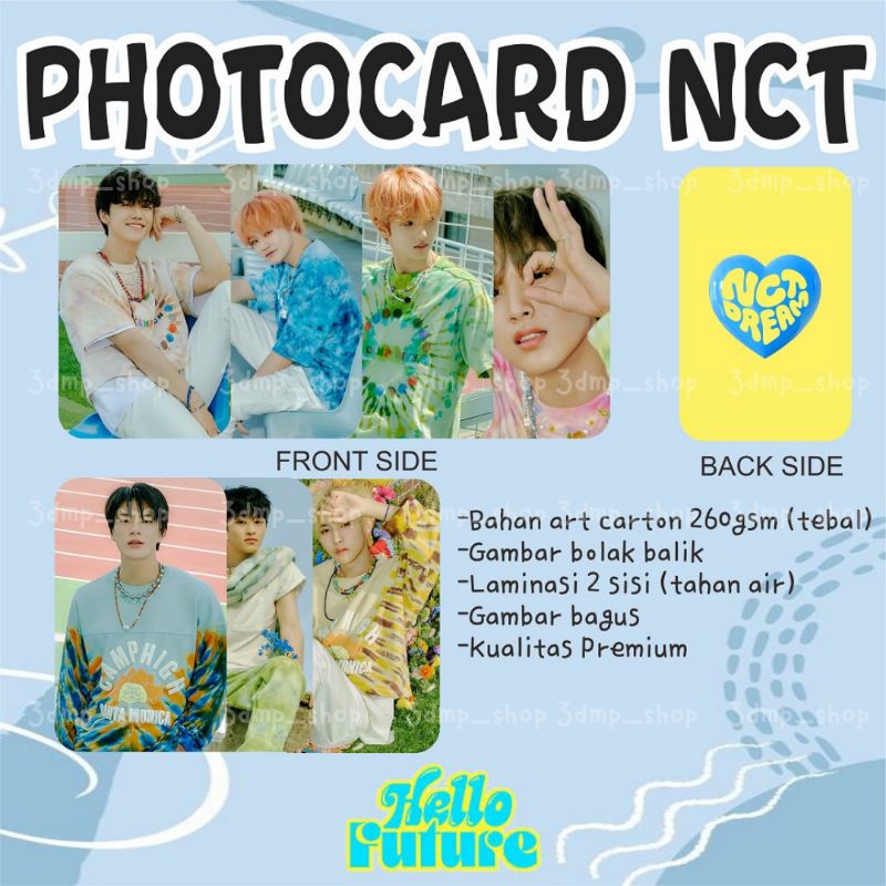 [MINIMAL BELI 2] Photocard nct dream hello future jaemin haechan jeno jisung mark renjun chenle bolak balik 2 dua sisi photo lomo card